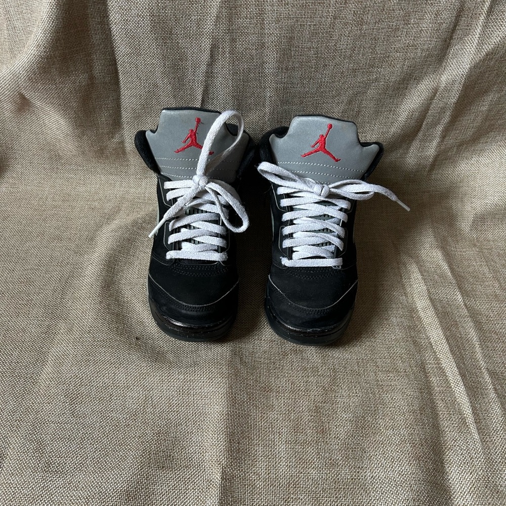Jordan Metallic 5s Youth size 1Y